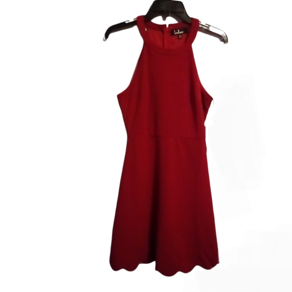 Lulu's Red Mini Mamacita Halter Dress - Picture 7 of 12